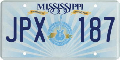 MS license plate JPX187