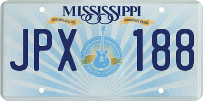 MS license plate JPX188