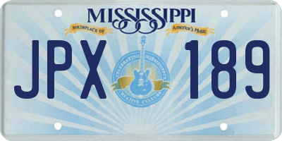MS license plate JPX189