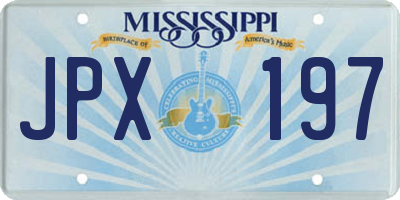 MS license plate JPX197