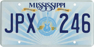 MS license plate JPX246