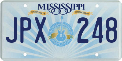 MS license plate JPX248