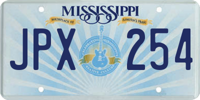 MS license plate JPX254