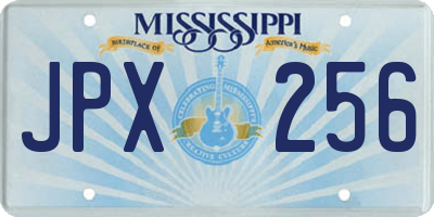 MS license plate JPX256