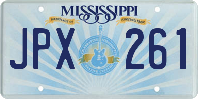 MS license plate JPX261