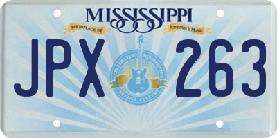MS license plate JPX263