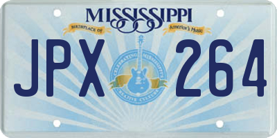 MS license plate JPX264