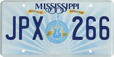 MS license plate JPX266