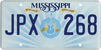MS license plate JPX268