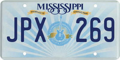 MS license plate JPX269