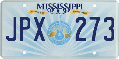 MS license plate JPX273