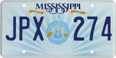 MS license plate JPX274