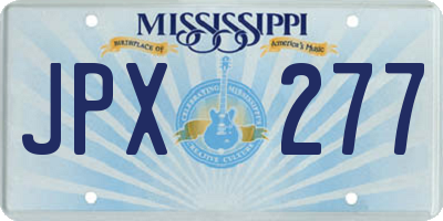 MS license plate JPX277