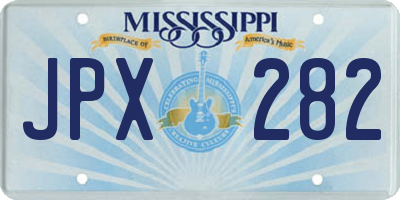 MS license plate JPX282