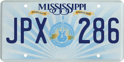 MS license plate JPX286