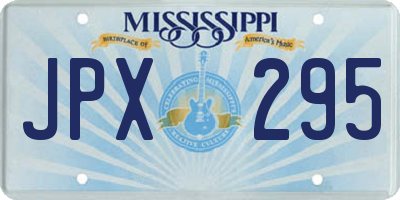 MS license plate JPX295