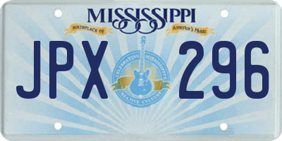 MS license plate JPX296