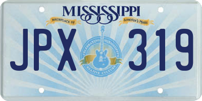 MS license plate JPX319