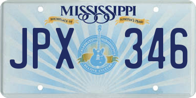 MS license plate JPX346