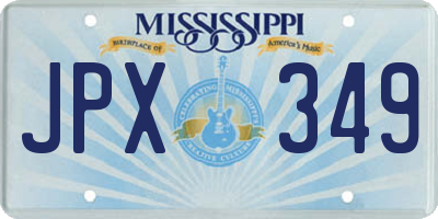 MS license plate JPX349