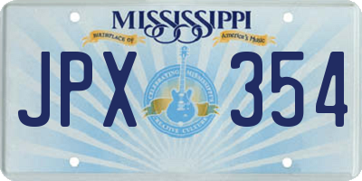 MS license plate JPX354