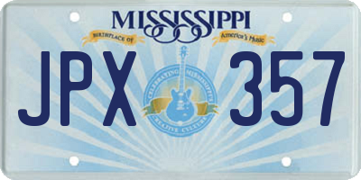 MS license plate JPX357