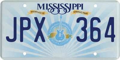 MS license plate JPX364