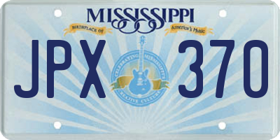 MS license plate JPX370