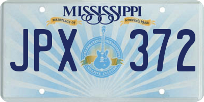 MS license plate JPX372
