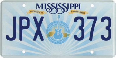 MS license plate JPX373