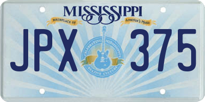 MS license plate JPX375