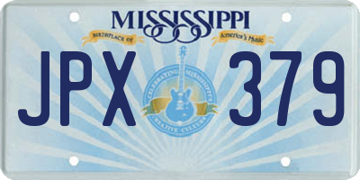 MS license plate JPX379