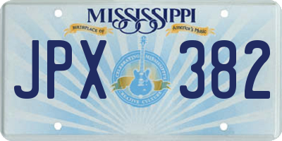 MS license plate JPX382