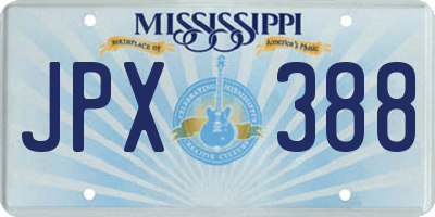 MS license plate JPX388