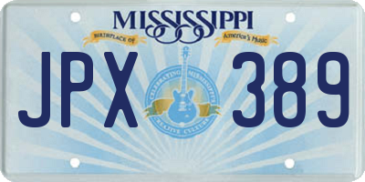 MS license plate JPX389