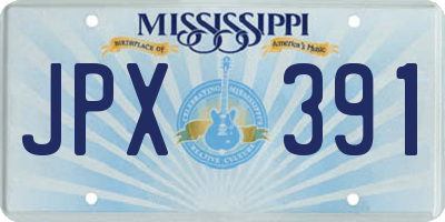 MS license plate JPX391