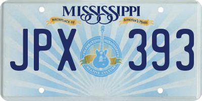 MS license plate JPX393