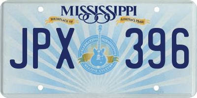 MS license plate JPX396
