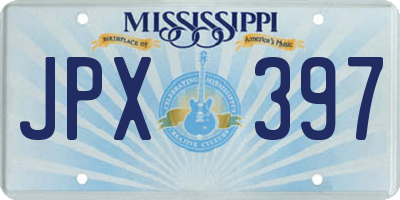 MS license plate JPX397