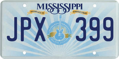 MS license plate JPX399