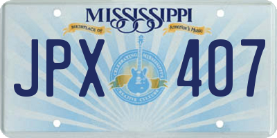 MS license plate JPX407