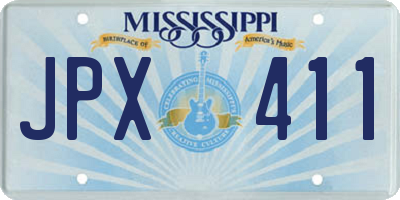 MS license plate JPX411