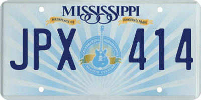 MS license plate JPX414
