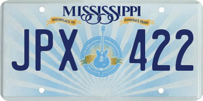 MS license plate JPX422