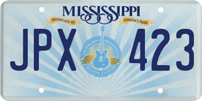 MS license plate JPX423