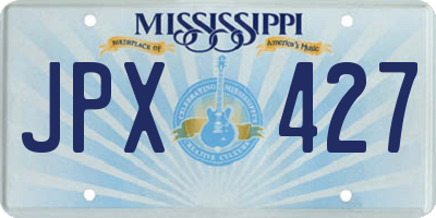 MS license plate JPX427