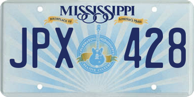 MS license plate JPX428
