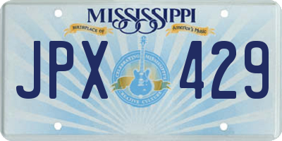 MS license plate JPX429
