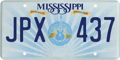 MS license plate JPX437