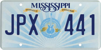 MS license plate JPX441